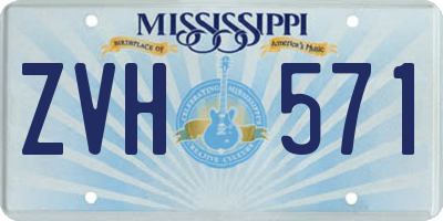 MS license plate ZVH571