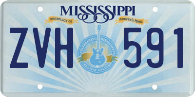 MS license plate ZVH591