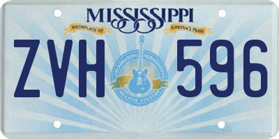 MS license plate ZVH596