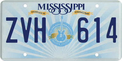 MS license plate ZVH614