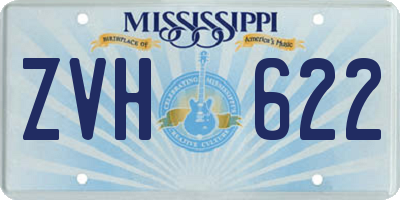 MS license plate ZVH622