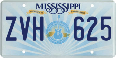 MS license plate ZVH625
