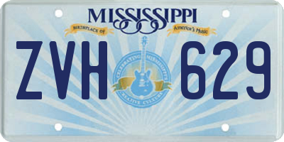 MS license plate ZVH629
