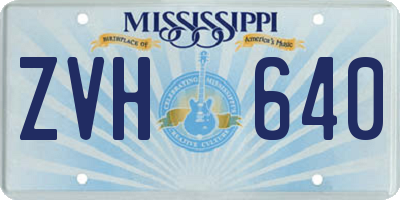 MS license plate ZVH640