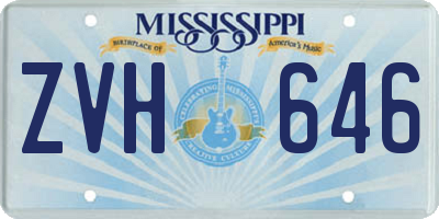 MS license plate ZVH646