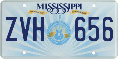 MS license plate ZVH656