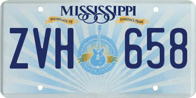 MS license plate ZVH658