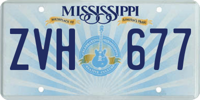 MS license plate ZVH677