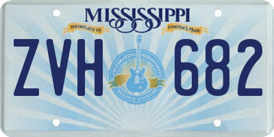 MS license plate ZVH682