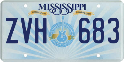 MS license plate ZVH683
