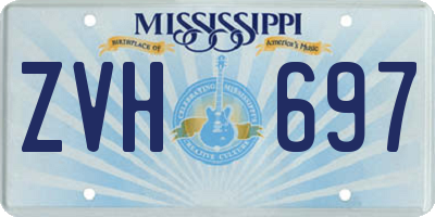 MS license plate ZVH697
