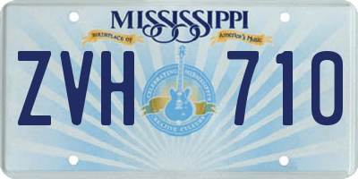 MS license plate ZVH710