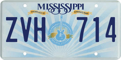 MS license plate ZVH714