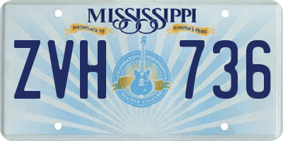 MS license plate ZVH736