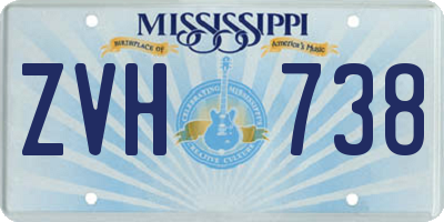 MS license plate ZVH738