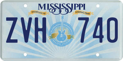 MS license plate ZVH740