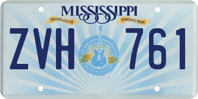 MS license plate ZVH761