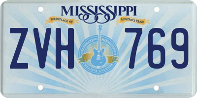 MS license plate ZVH769