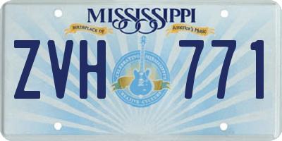 MS license plate ZVH771