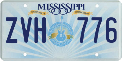 MS license plate ZVH776