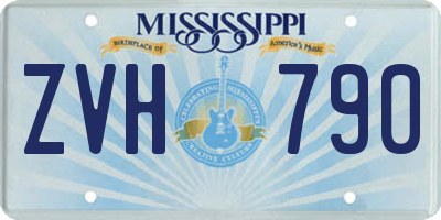 MS license plate ZVH790