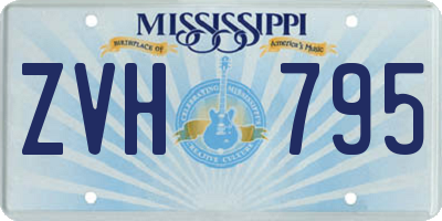 MS license plate ZVH795