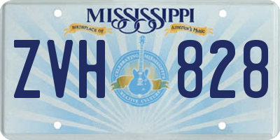 MS license plate ZVH828