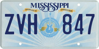 MS license plate ZVH847