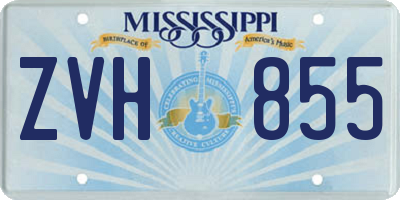 MS license plate ZVH855