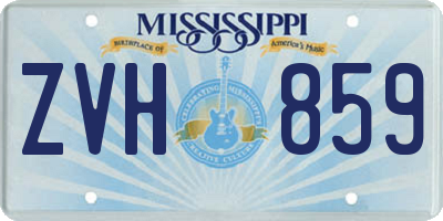 MS license plate ZVH859
