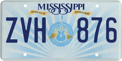 MS license plate ZVH876