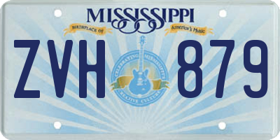 MS license plate ZVH879