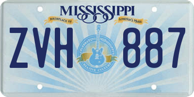 MS license plate ZVH887