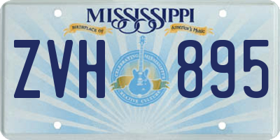 MS license plate ZVH895
