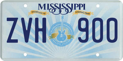 MS license plate ZVH900