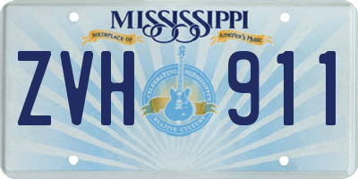MS license plate ZVH911
