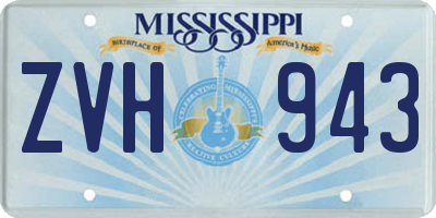 MS license plate ZVH943