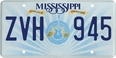 MS license plate ZVH945