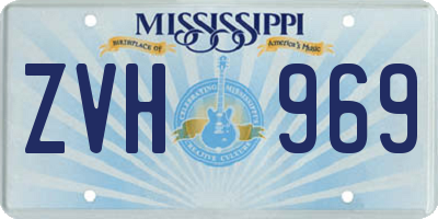 MS license plate ZVH969