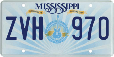 MS license plate ZVH970