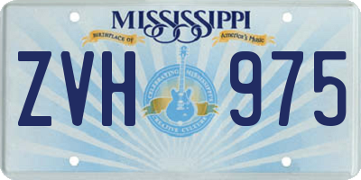 MS license plate ZVH975