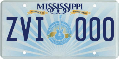 MS license plate ZVI000