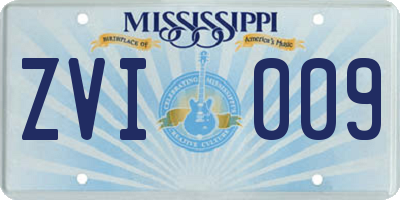 MS license plate ZVI009