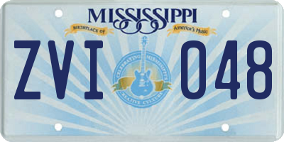 MS license plate ZVI048