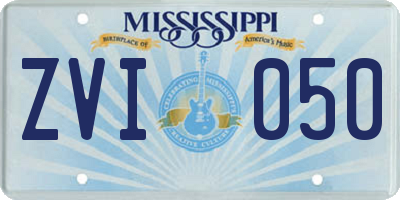 MS license plate ZVI050