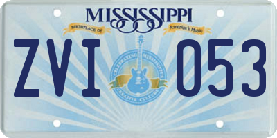 MS license plate ZVI053