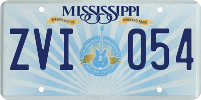MS license plate ZVI054