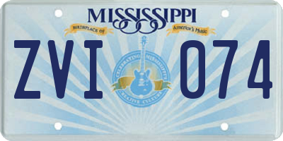 MS license plate ZVI074