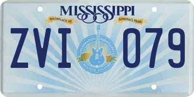 MS license plate ZVI079