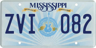MS license plate ZVI082